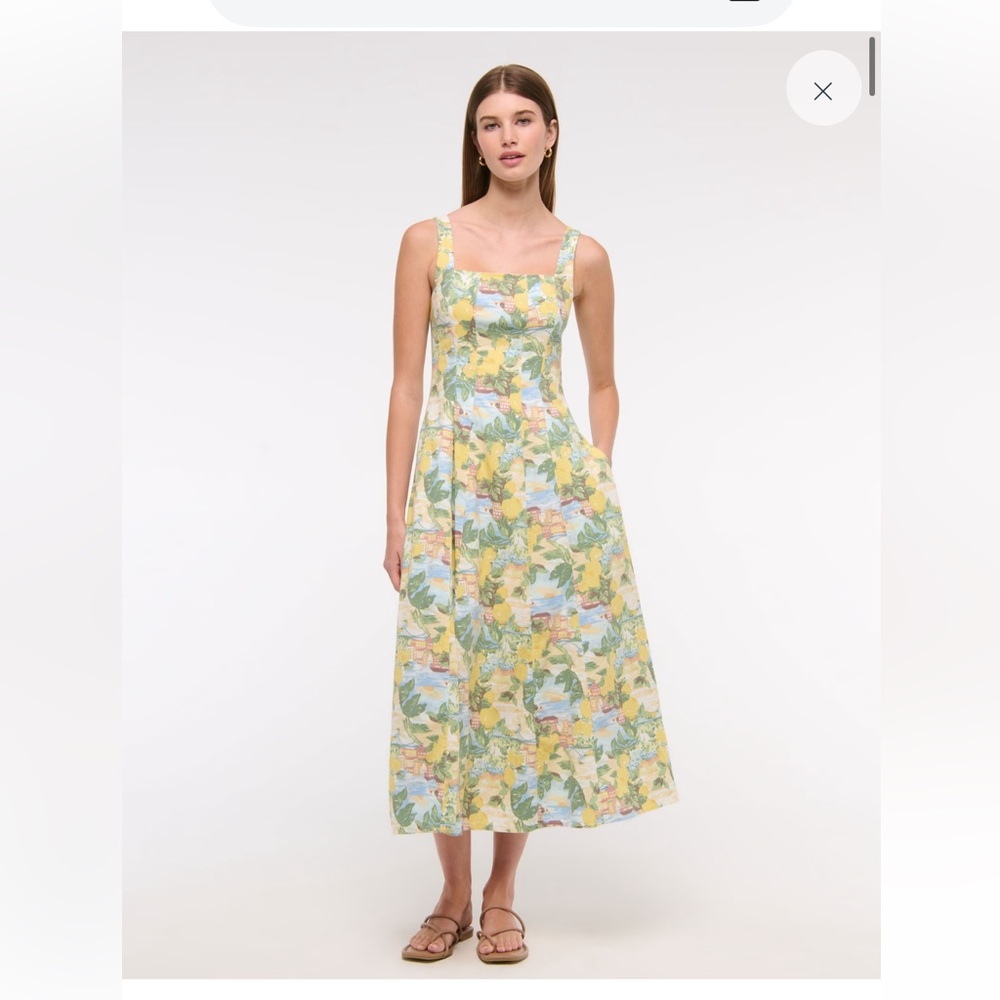 NWT Abercrombie and Fitch Mila Stretch Midi Dress - Picture 6 of 6